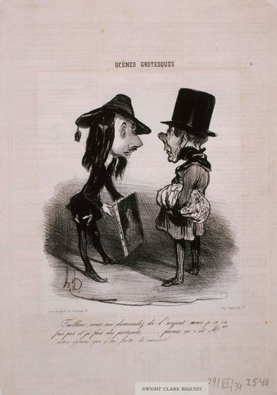 Grotesque Scenes - Tailor...Take That by Honoré Daumier